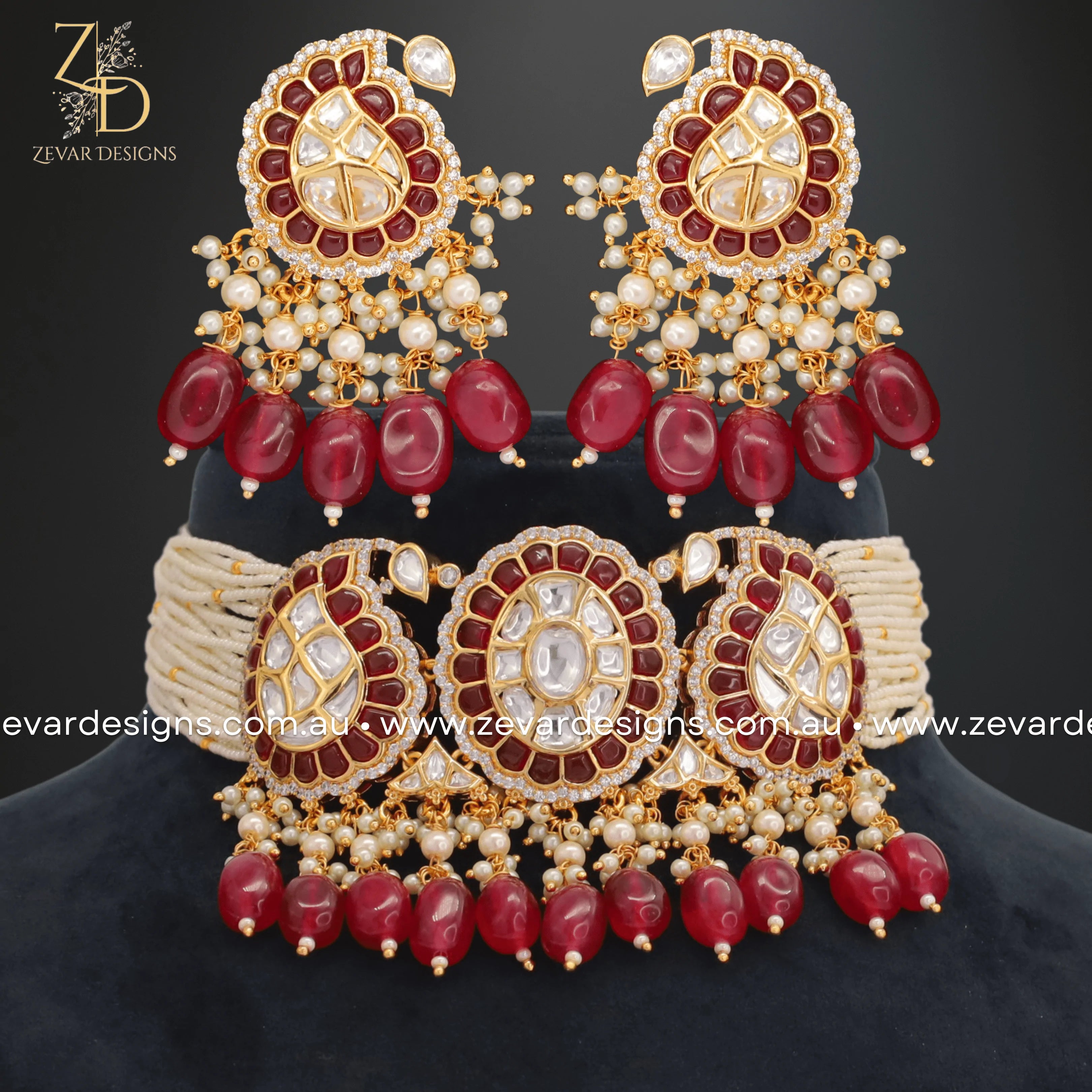Kundan and 2025 ruby set