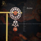 Zevar Designs Necklace Sets - AD AD Choker set with Burnt Orange Drops
