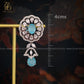 Zevar Designs Necklace Sets - AD AD Choker set with Ocean Blue Drops