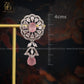 Zevar Designs Necklace Sets - AD AD Choker set with Pink Drops