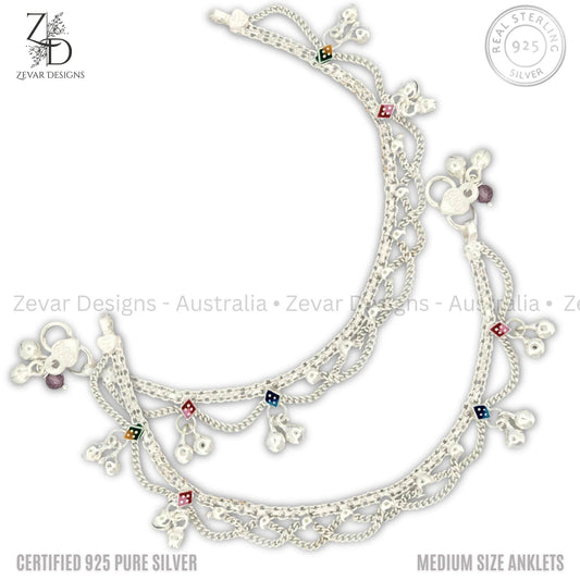 Zevar Designs - Australia’s Premium Fashion Jewellery Store Baby Bangles Kids Anklets in 925 Silver - Pair