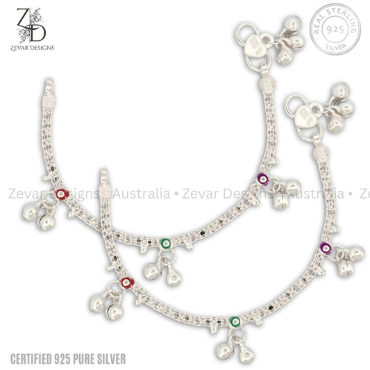 Zevar Designs - Australia’s Premium Fashion Jewellery Store Baby Bangles New Born Anklets in 925 Silver - Pair