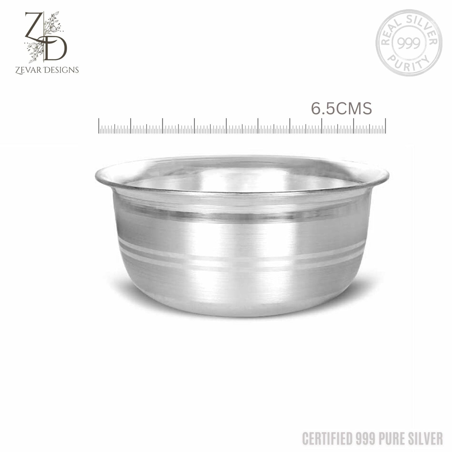 Zevar Designs - Australia’s Premium Fashion Jewellery Store Silver Bowl Pure Silver Bowl - Small (999 Purity)