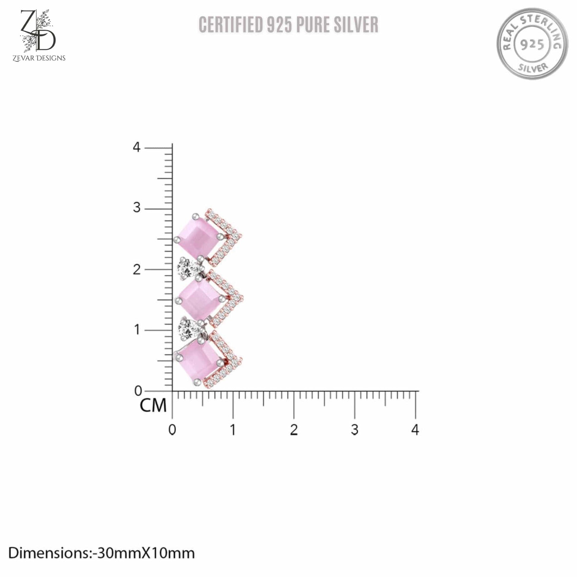 Zevar Designs - Australia’s Premium Fashion Jewellery Store Silver Bowl Sterling Silver AD Necklace Set
