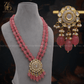 Zevar Designs Long Necklace Sets Kundan Polki Long Set - Pink