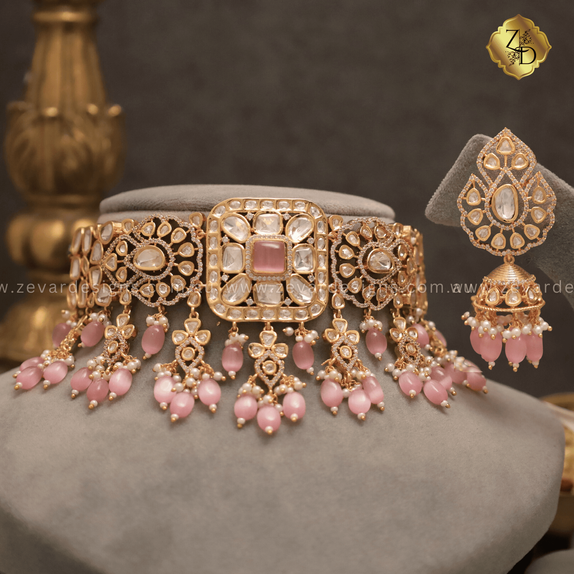 Pink costume 2025 jewellery sets