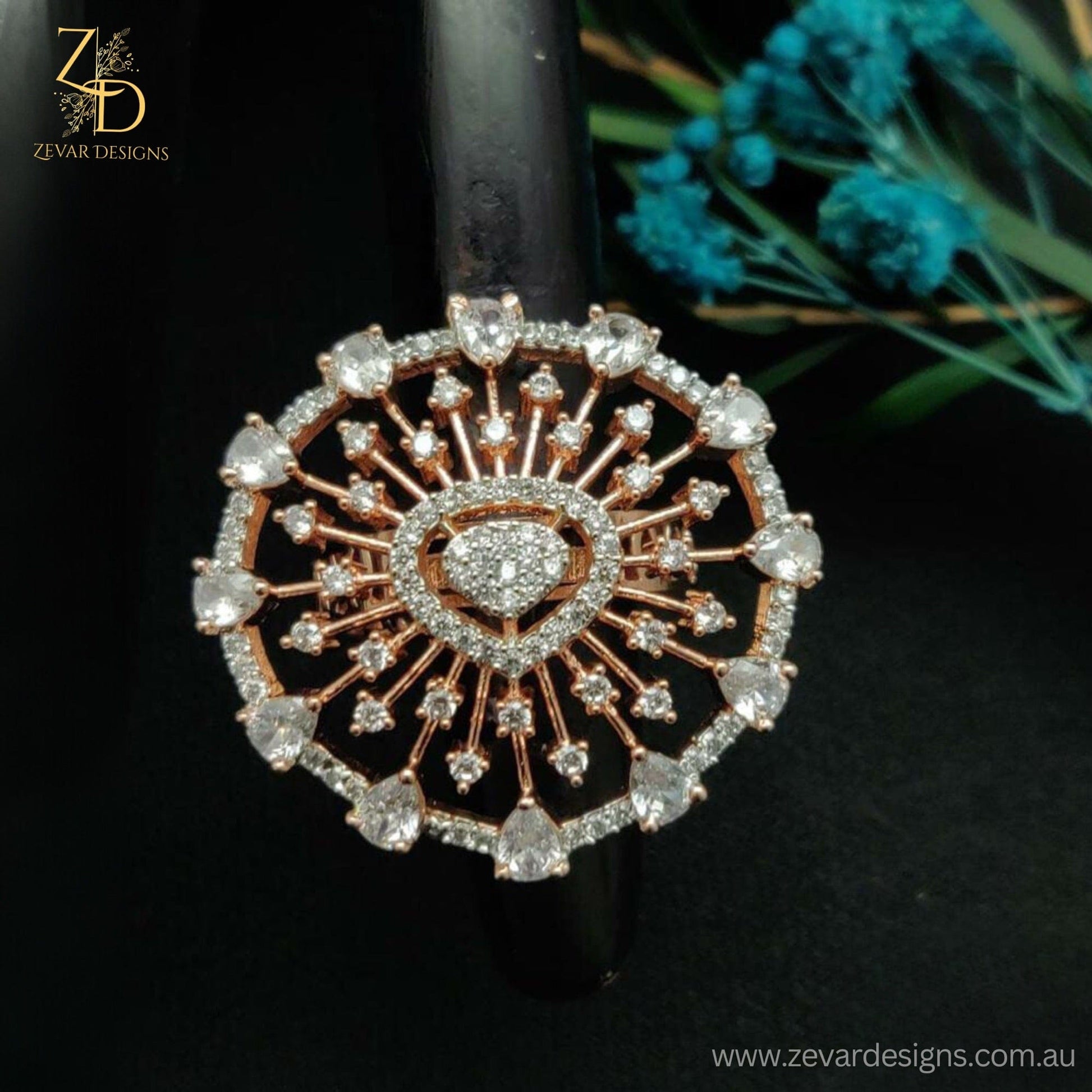 Zevar Designs Rings - AD Rose Gold AD Ring