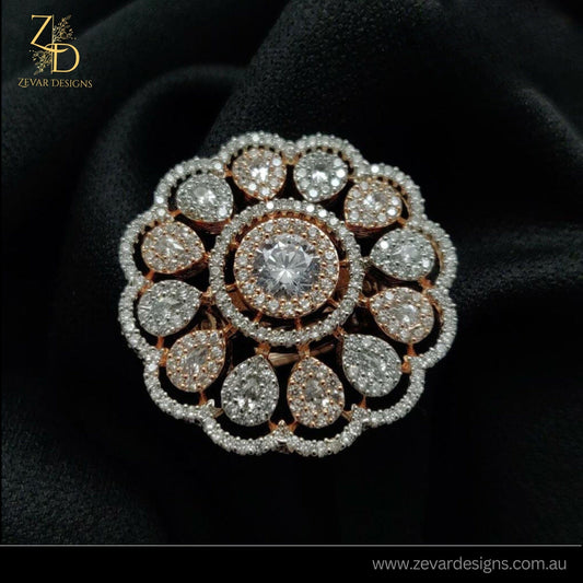 Zevar Designs Rings - AD Rose Gold AD Ring