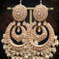 Zevar Designs Designer Earrings ‘Tyaani’ inspired Statement Chandbali - Pearls