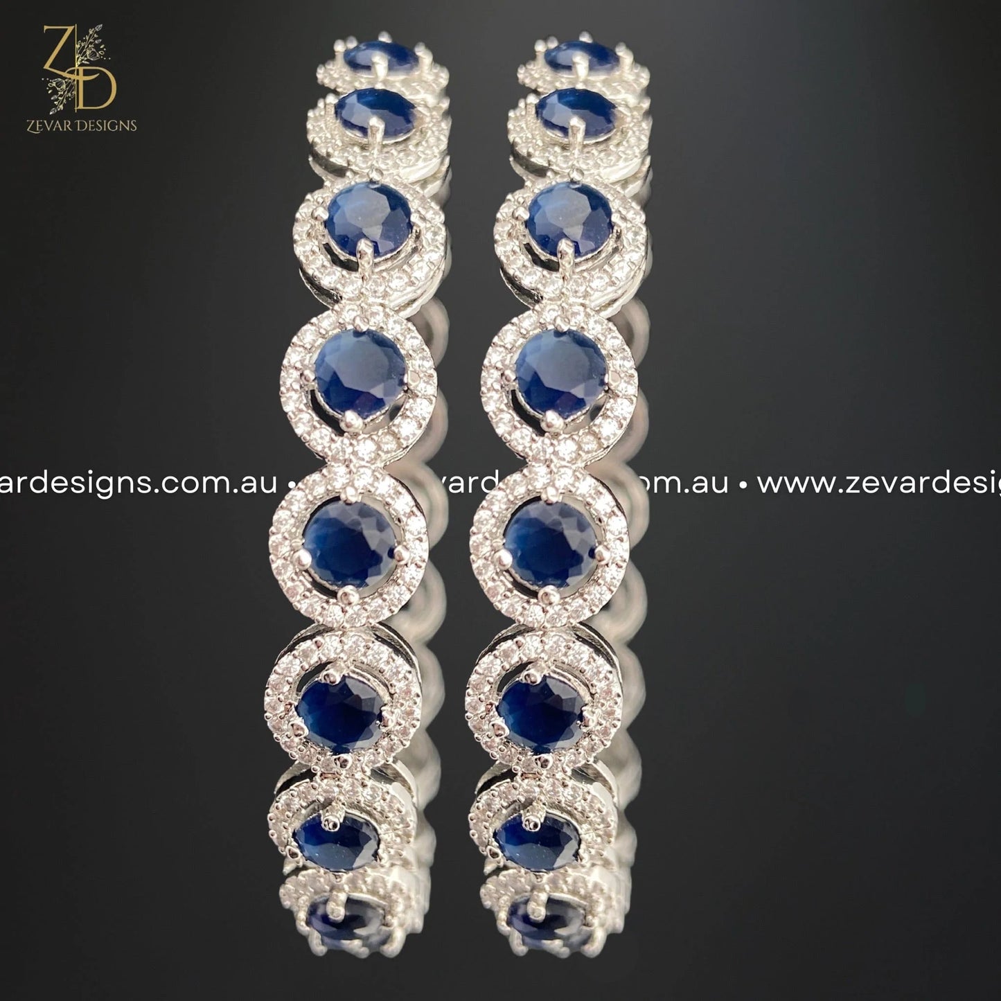 Zevar Designs Bangles & Bracelets - AD AD Bangles - Sapphire