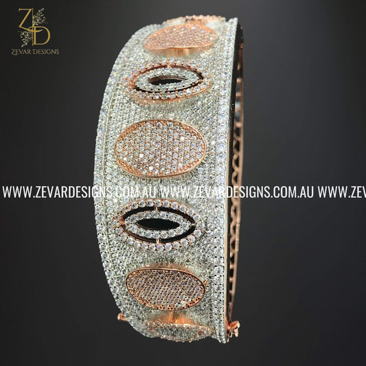 Zevar Designs Bangles & Bracelets AD Bracelet in Rose Gold