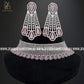 Zevar Designs Necklace Sets AD/Zircon Necklace Set - Pink