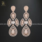 Zevar Designs Necklace Sets - AD AD/Zircon Necklace Set - Rose Gold and Pink