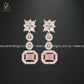 Zevar Designs Necklace Sets - AD AD/Zircon Necklace Set - Rose Gold and Pink