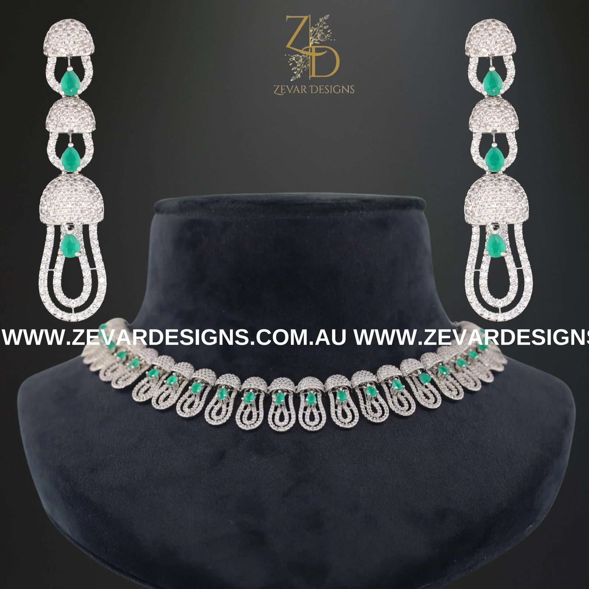 White best sale zircon necklace