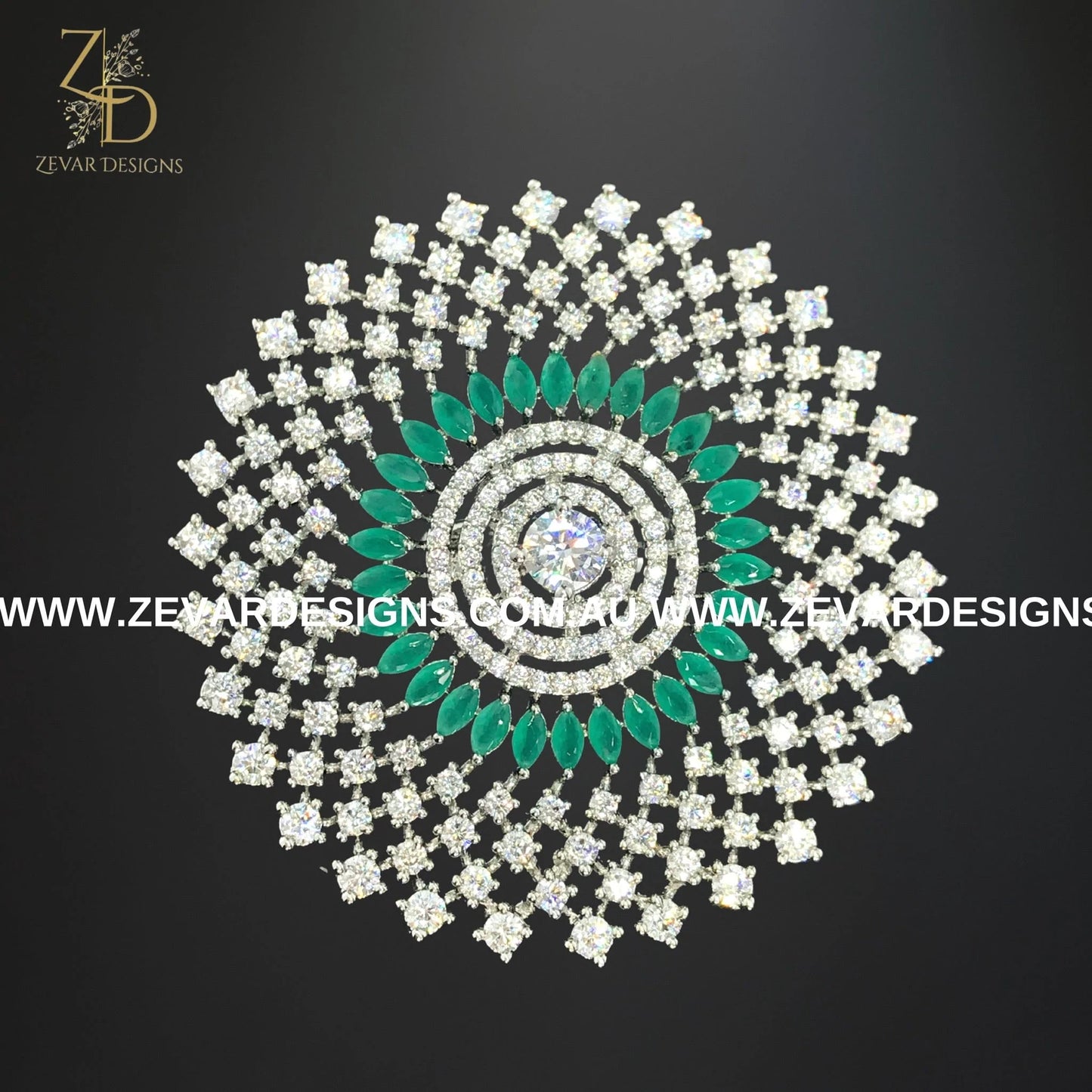 Zevar Designs Rings - AD AD/Zircon Ring - Green