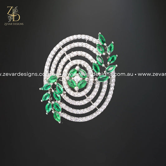 Zevar Designs Rings - AD AD/Zircon Ring - Green