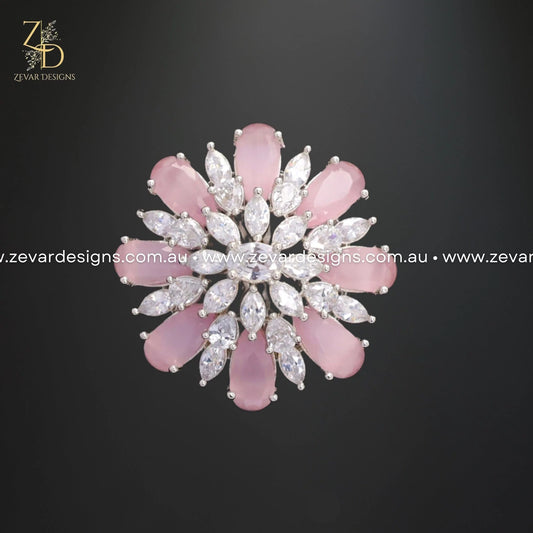 Zevar Designs Rings - AD AD/Zircon Ring - Pink