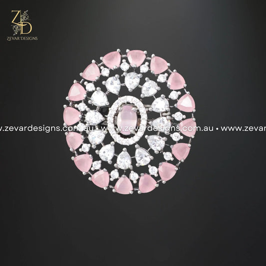 Zevar Designs Rings - AD AD/Zircon Ring - Pink