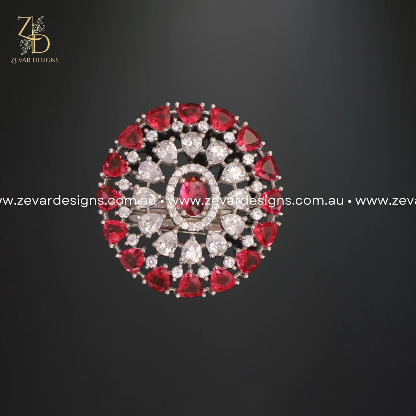 Zevar Designs Rings - AD AD/Zircon Ring - Ruby