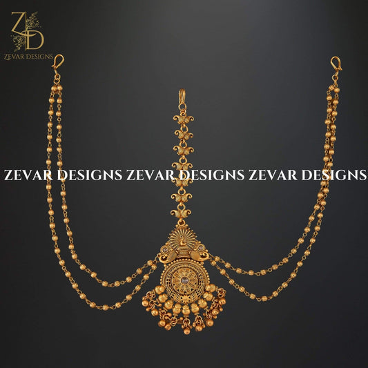 Zevar Designs Damini South Indian Antique Damini in Gold