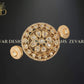 Zevar Designs Kundan Rings Designer Kundan Meena Double Ring - Grey