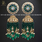 Zevar Designs Designer Necklace Designer Kundan Polki Necklace Set - Green and Rose Gold