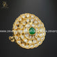 Zevar Designs Rings Designer Kundan Polki Ring - Emerald
