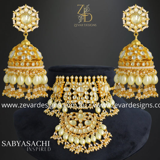 Zevar Designs Designer Necklace Sets Designer Pachi Kundan Choker Set