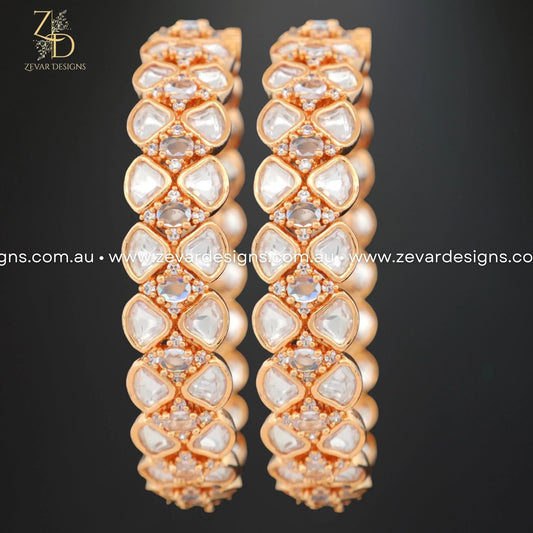 Zevar Designs Kundan Bangles Kundan Bangles with AD/Zirconia