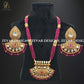 Zevar Designs Kundan Long Set Kundan Long Set in Ruby Red