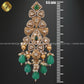 Zevar Designs Designer Necklace Sets Kundan Polki Choker Set with Tikka - Green
