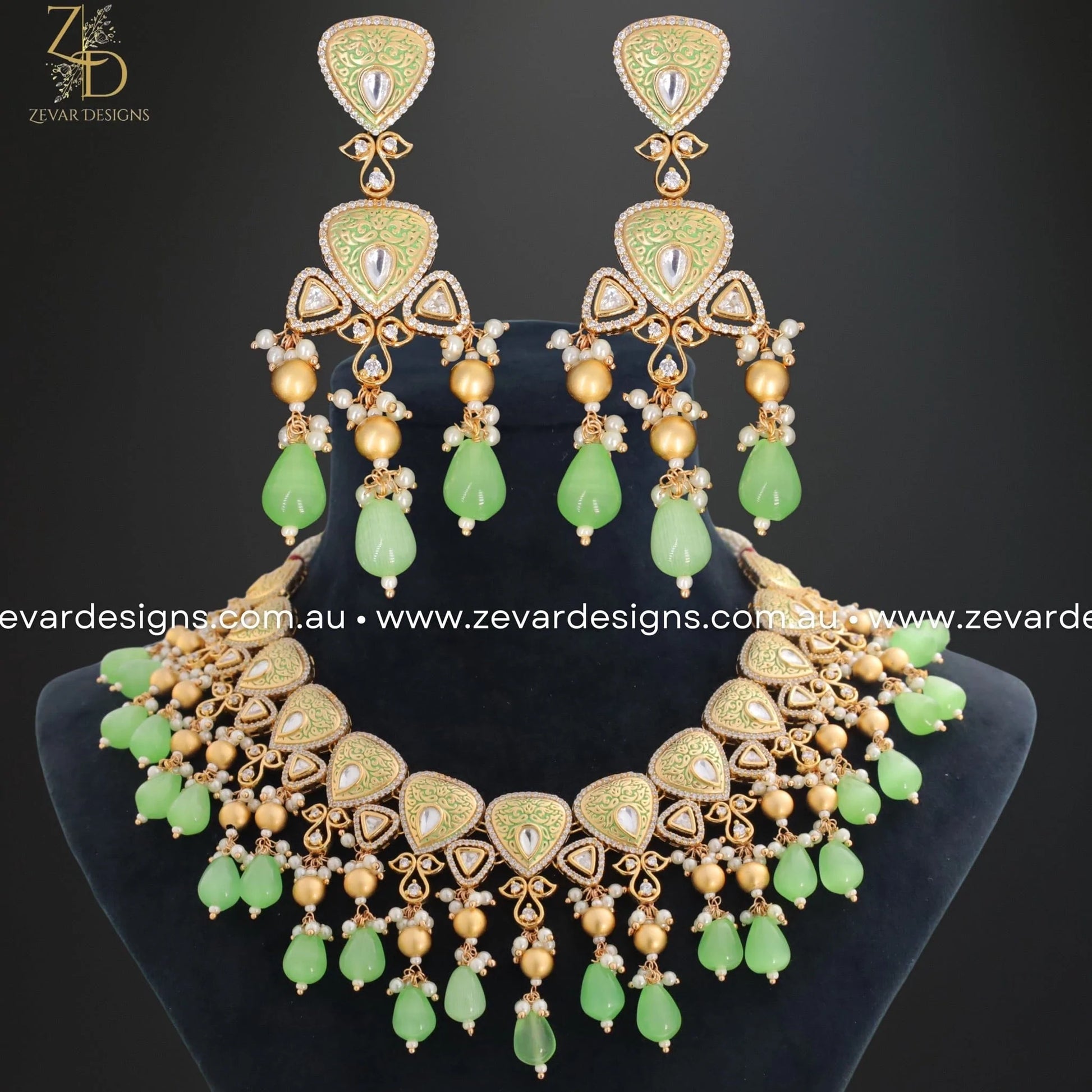 Kundan polki necklace deals