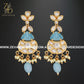 Zevar Designs Necklace Sets Kundan Polki Necklace Set with Powder Blue Carved Stones