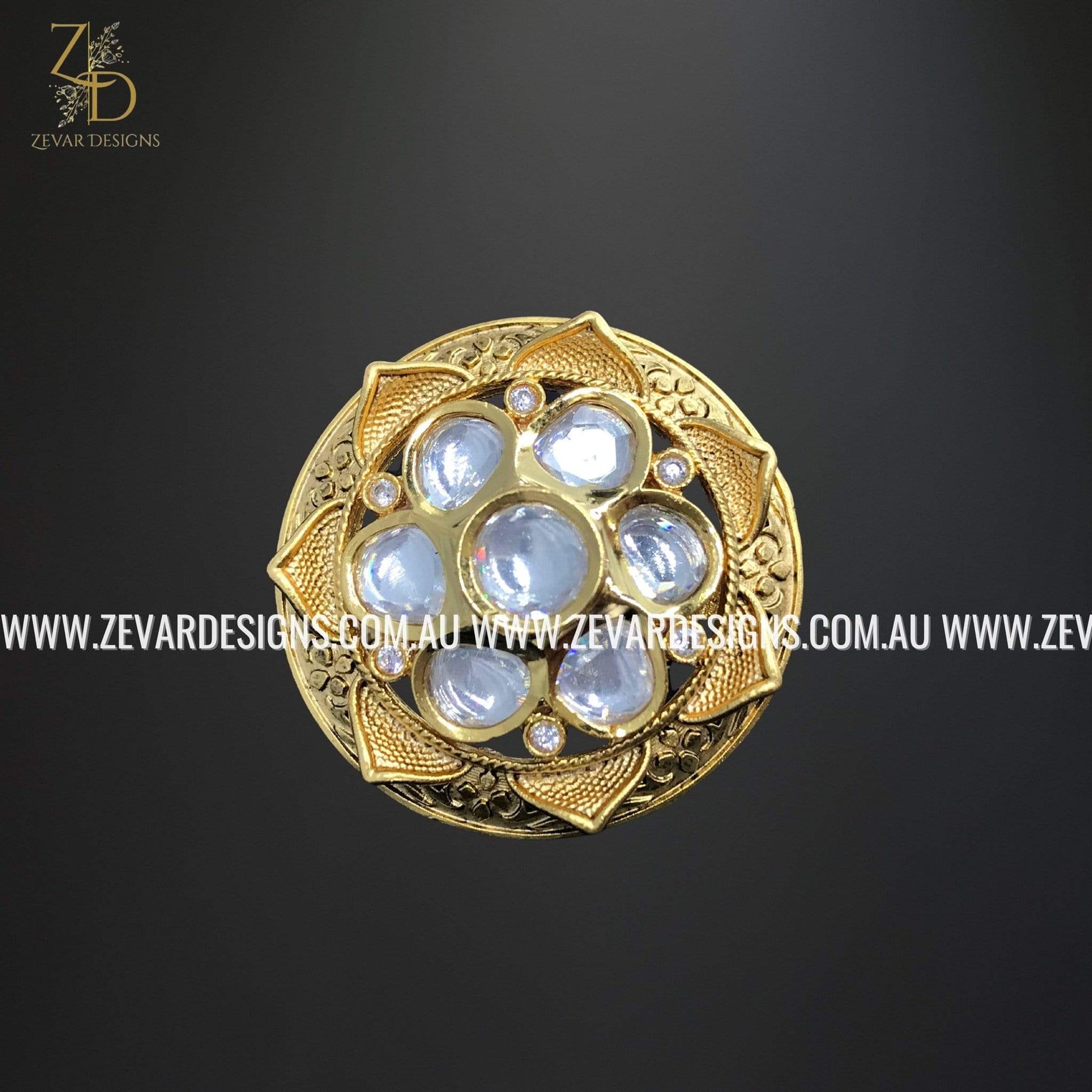 Zevar Designs Rings Kundan Ring