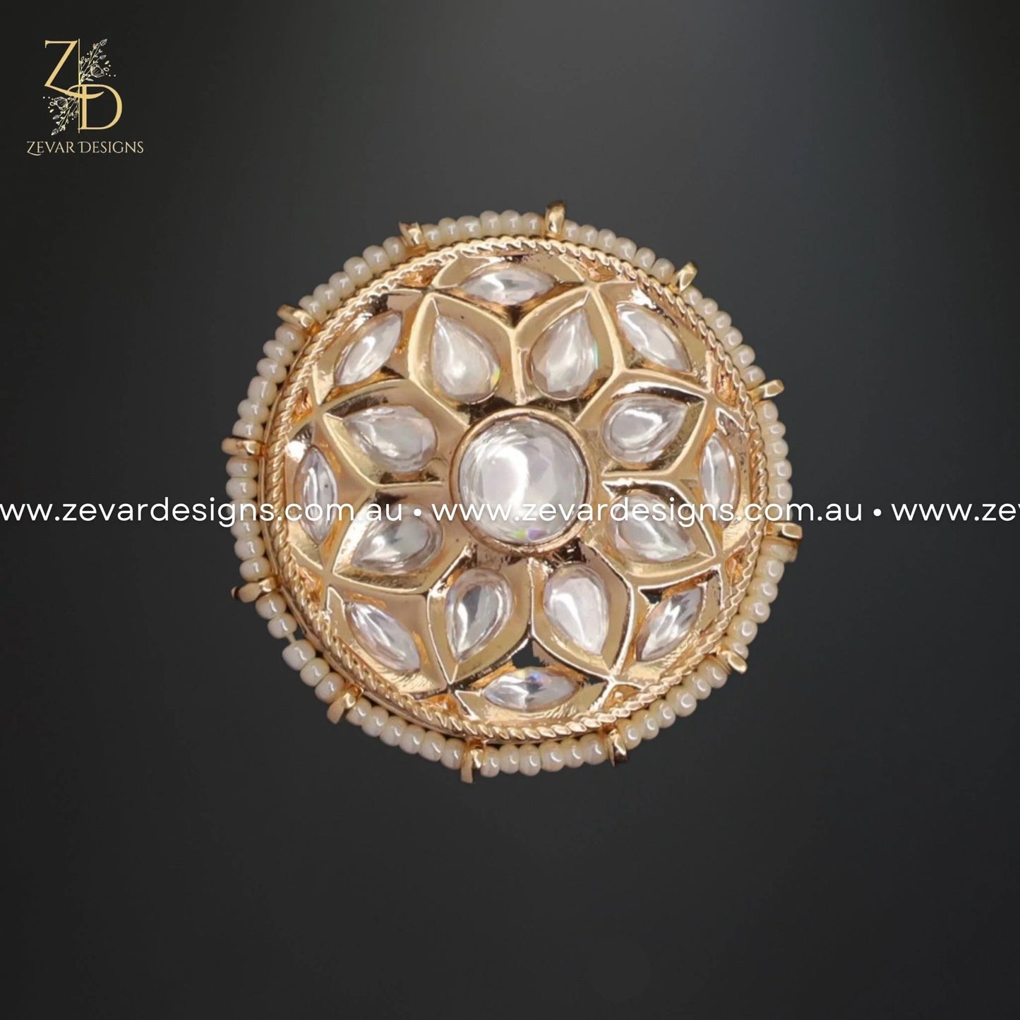 Zevar Designs Rings Kundan Ring