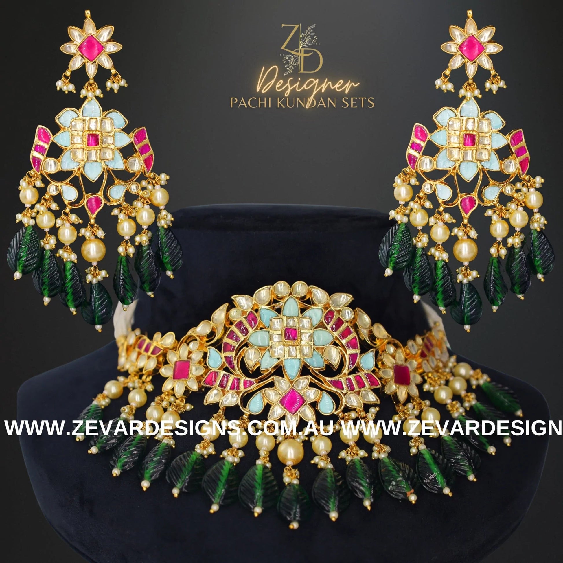 Green 2025 kundan choker
