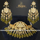Zevar Designs Designer Necklace Sets Pachi Kundan Choker Set - Olive Green