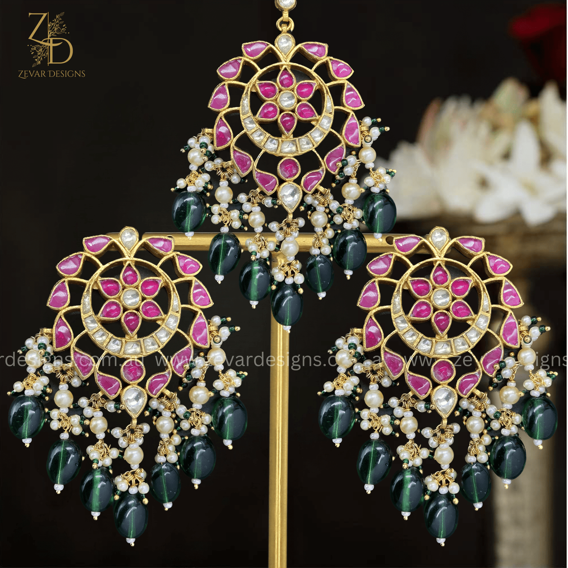 Kundan tikka set on sale