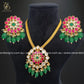 Zevar Designs Long Necklace Sets Pachi Kundan Pendant Set - Multicolor