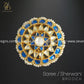 Zevar Designs Accessories Pachi Kundan Saree/Sherwani Brooch - Blue