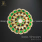 Zevar Designs Accessories Pachi Kundan Saree/Sherwani Brooch - Green