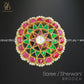 Zevar Designs Accessories Pachi Kundan Saree/Sherwani Brooch - Multicolour