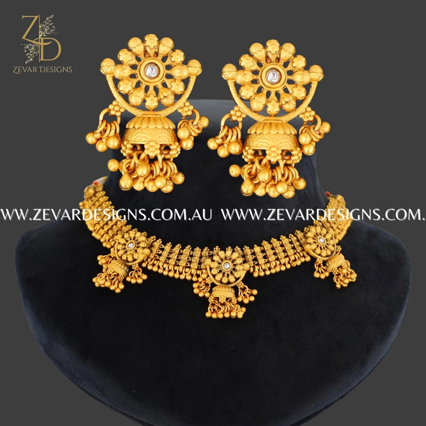 Zevar Designs South Indian South Indian Antique Necklace Set