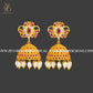Zevar Designs South Indian South Indian Antique Necklace Set - Red